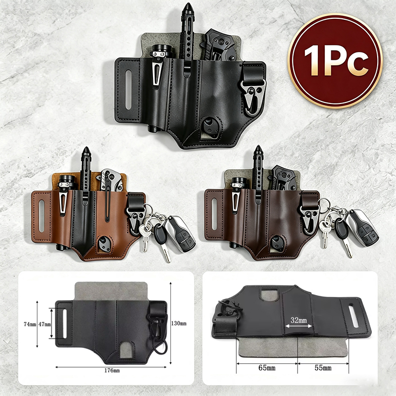 Edc Carry Belt Leather - EDC PU Leather Tool Pouch Multitool
