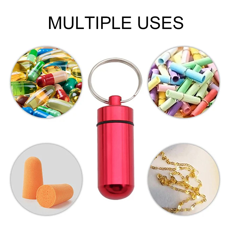 1/5PCS Aluminum Mini Pill Box  - Edc Pill Carry review and price