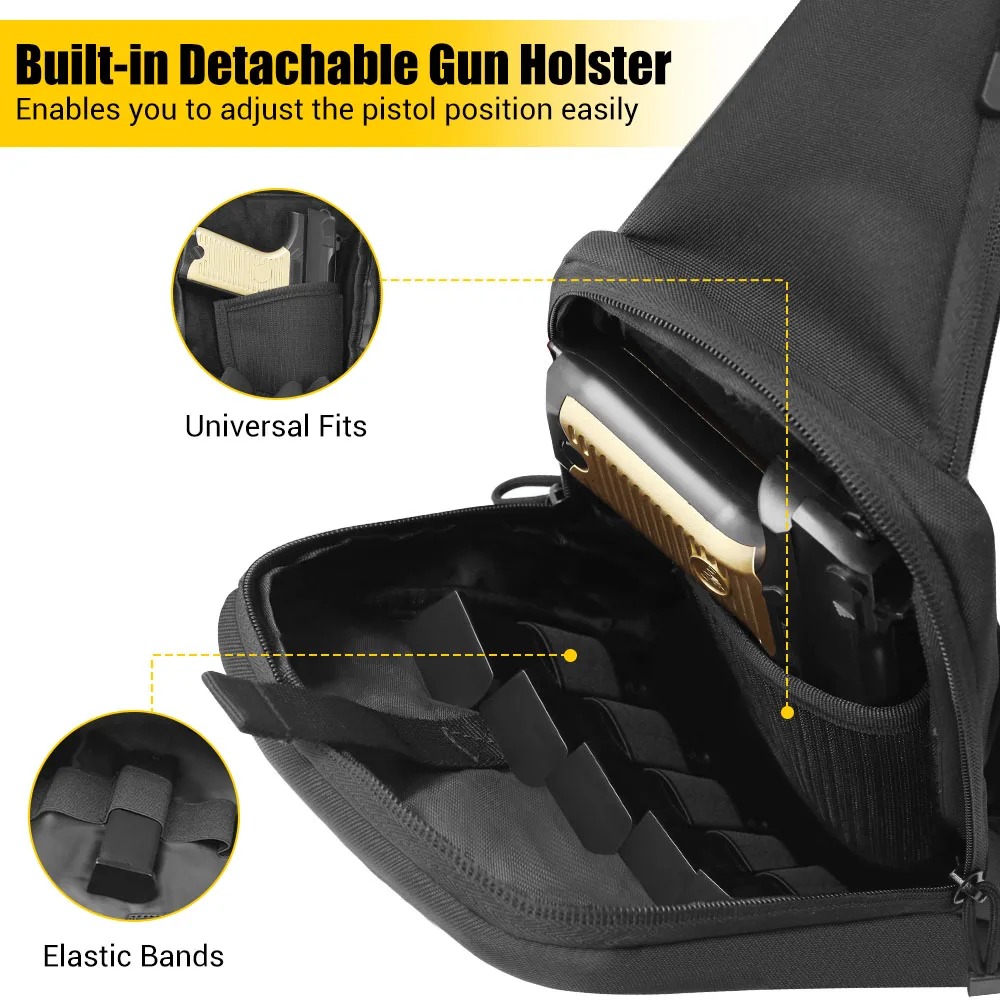 Concealed Carry Chest Gun Bag  - Edc Carry Bag For Pistol review and price