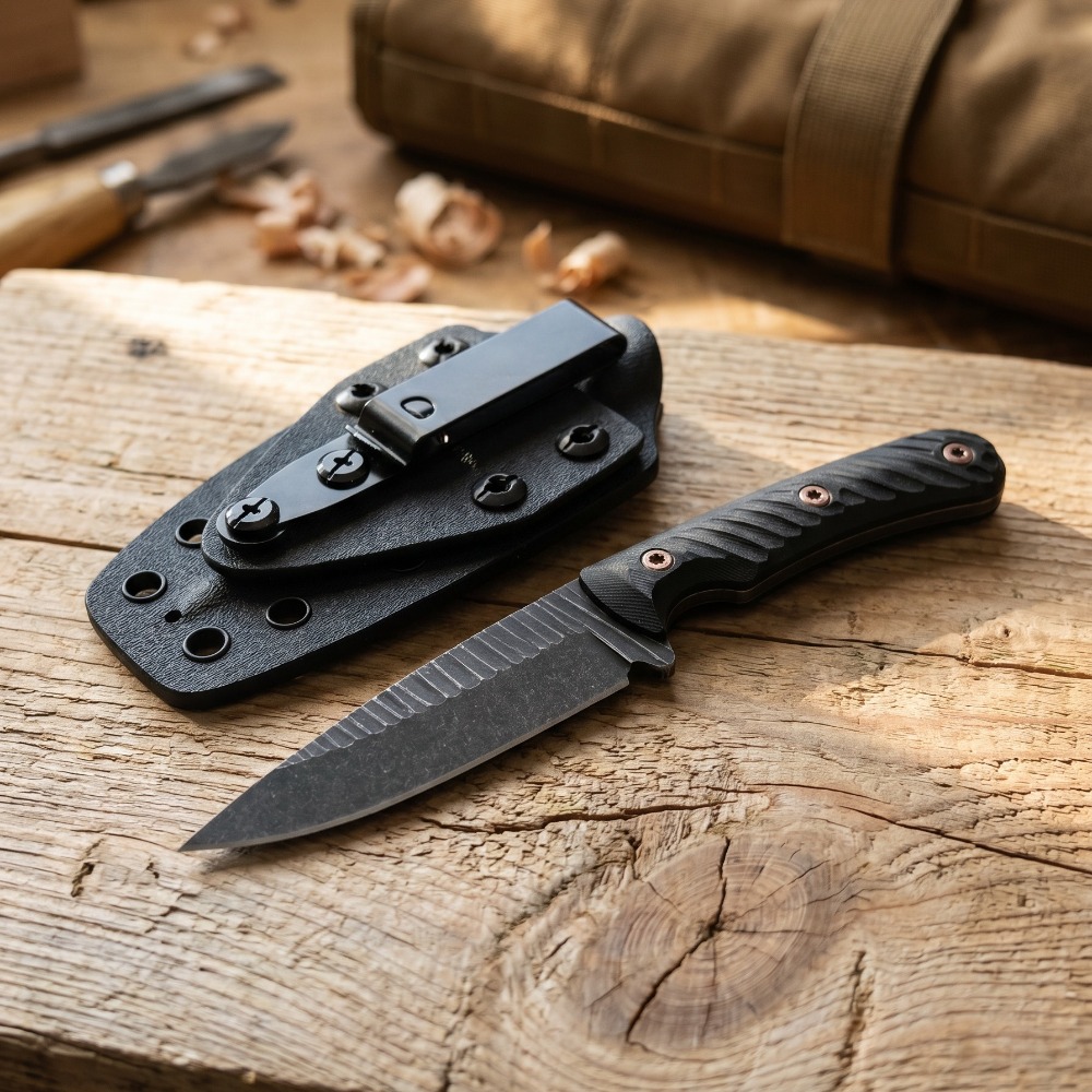 Full Tang Bushcraft Knife D2 B - Edc Carry Fixed Blade review and price