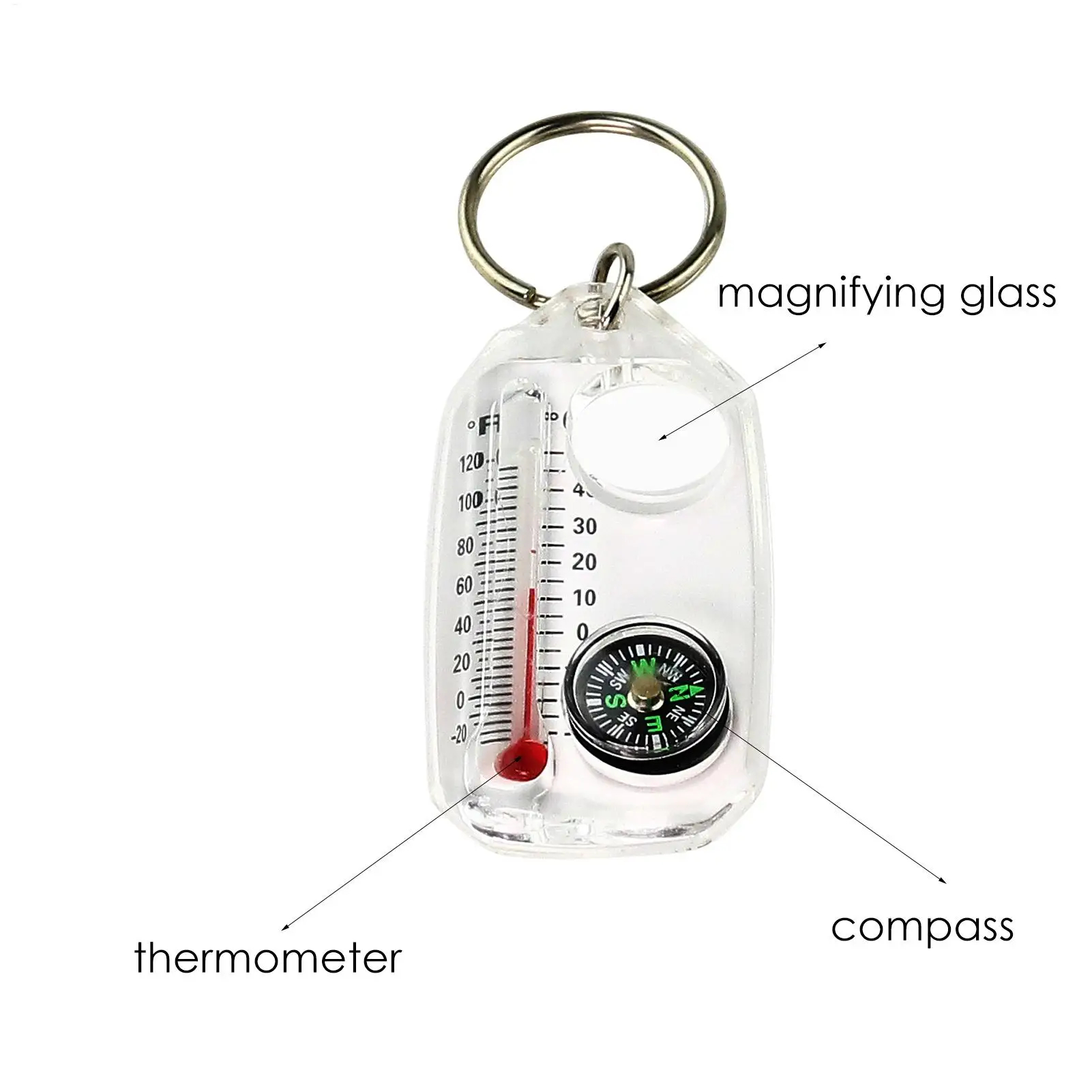 1pc Multifunction Mini Keychai - Compass Keychain Mini review and price