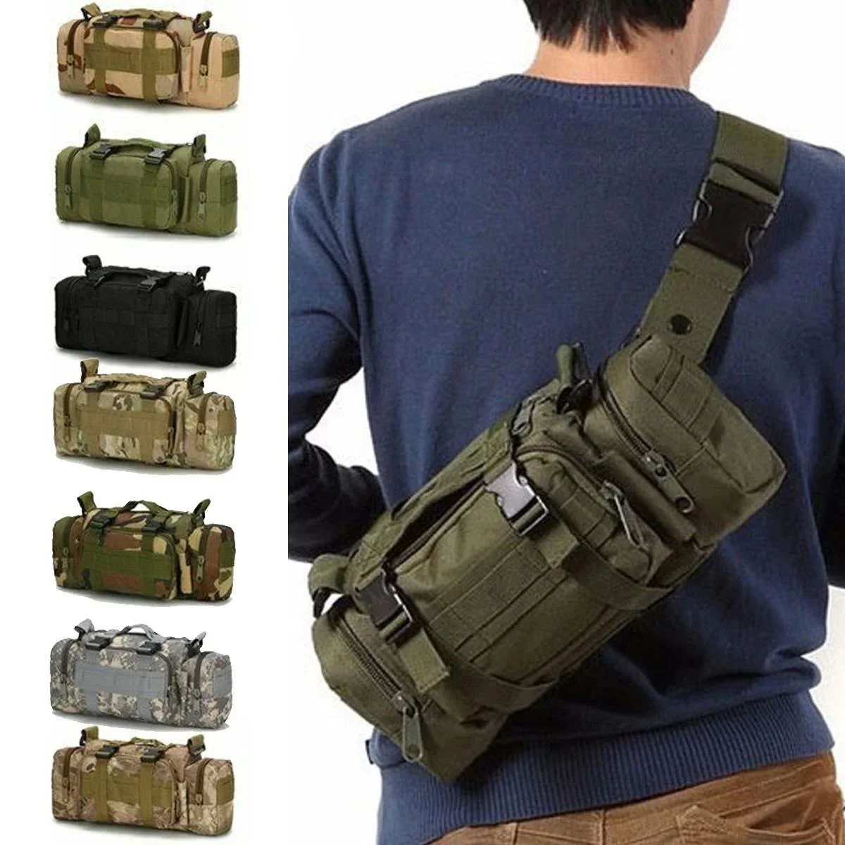 Duffel Waist Bag Molle Waterpr - Edc Carry Bag For Men review and price