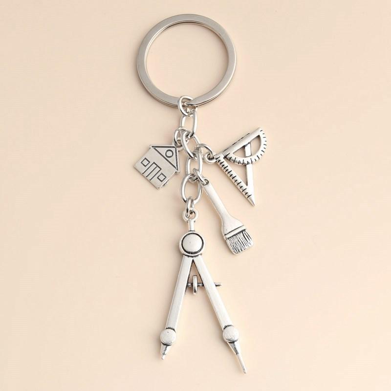 Multifunctional Silver Keychai - Compass Keychain Mini review and price