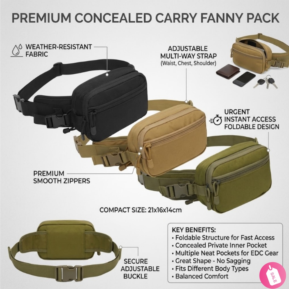 Tactical Concealed Carry Fanny - Edc Carry Bag For Men review and price