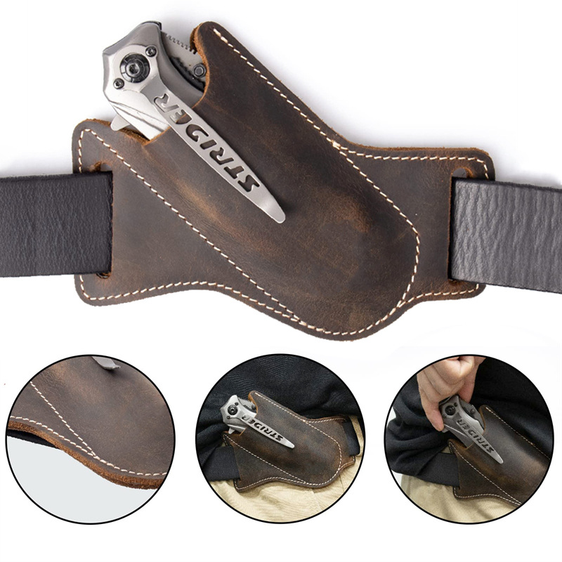 Leather Folding Knife Sheath,  - Edc Carry Belt Leather review and price