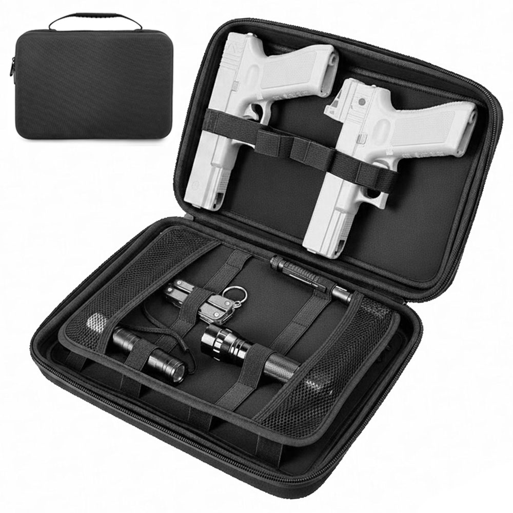 Tactical Pistol Gun Case Dual  - Edc Carry Bag For Pistol review and price
