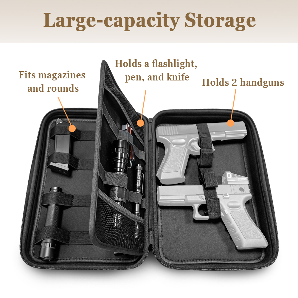 Tactical Pistol Gun Case Dual  - Edc Carry Bag For Pistol review and price