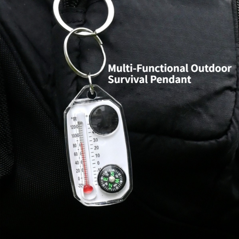 Mini Outdoor Survival Keychain - Compass Keychain Mini review and price