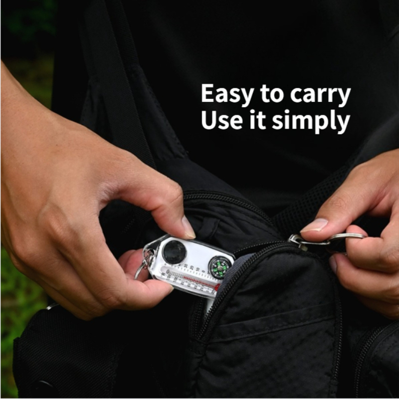 Mini Outdoor Survival Keychain - Compass Keychain Mini review and price